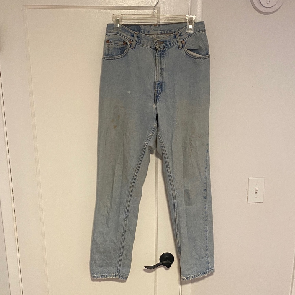 Vintage 1990s Levi's Light Blue Straight Leg Jeans